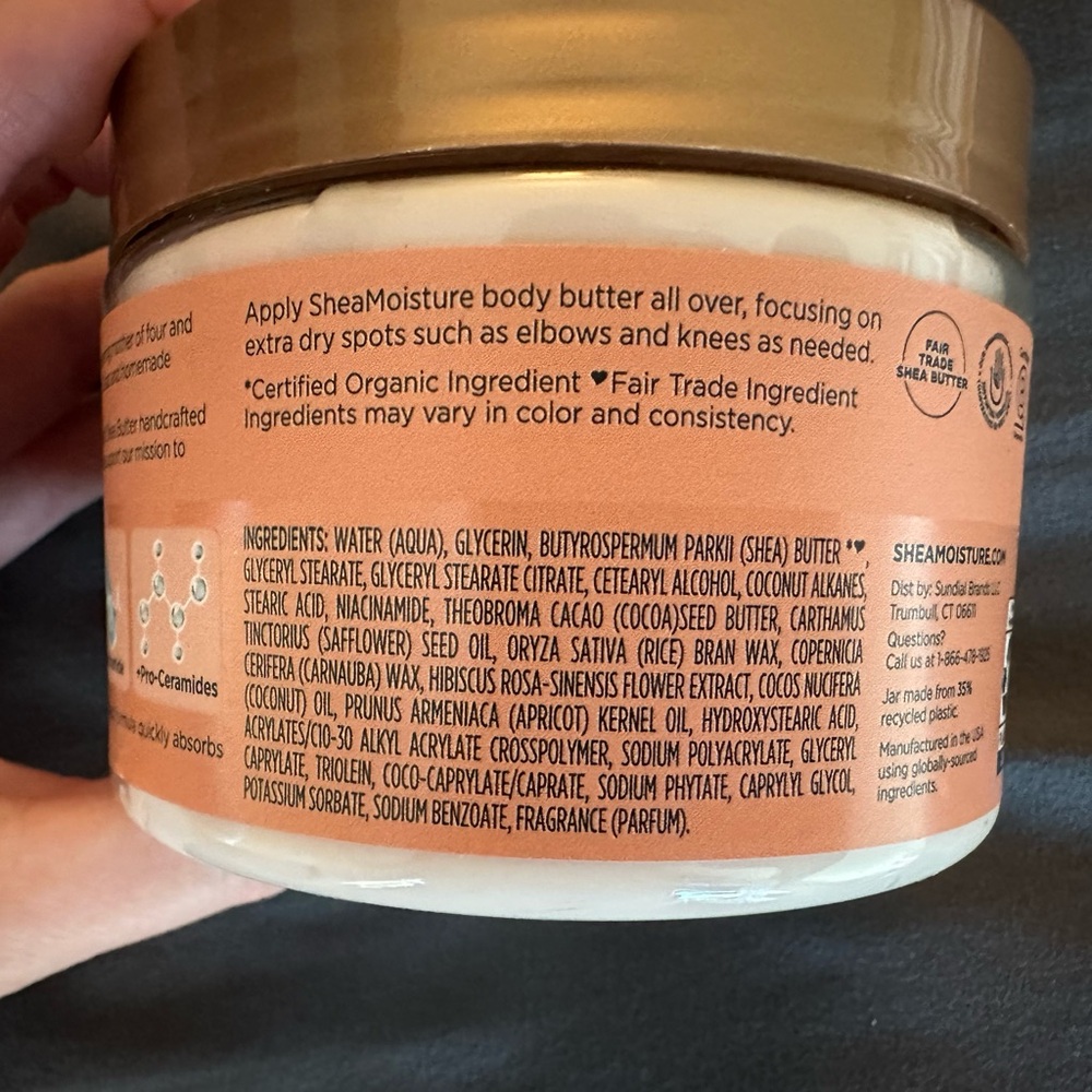 Shea Moisture coconut and hibiscus illuminating body butter, 11oz - Picture 4 of 5
